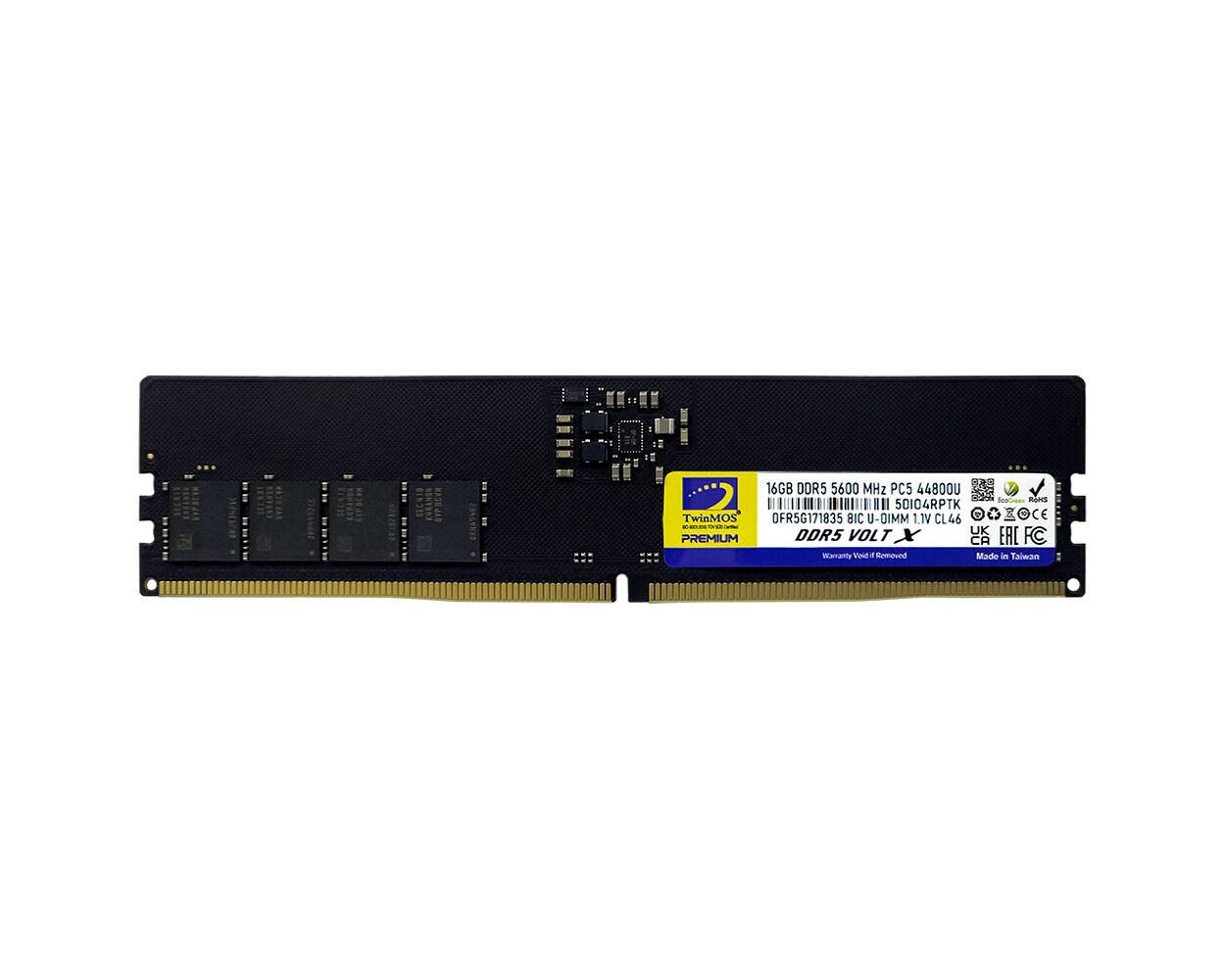 16GB TwinMOS 5600MHz CL46 (TMD516GB5600U46WO) DDR5 PC Ram