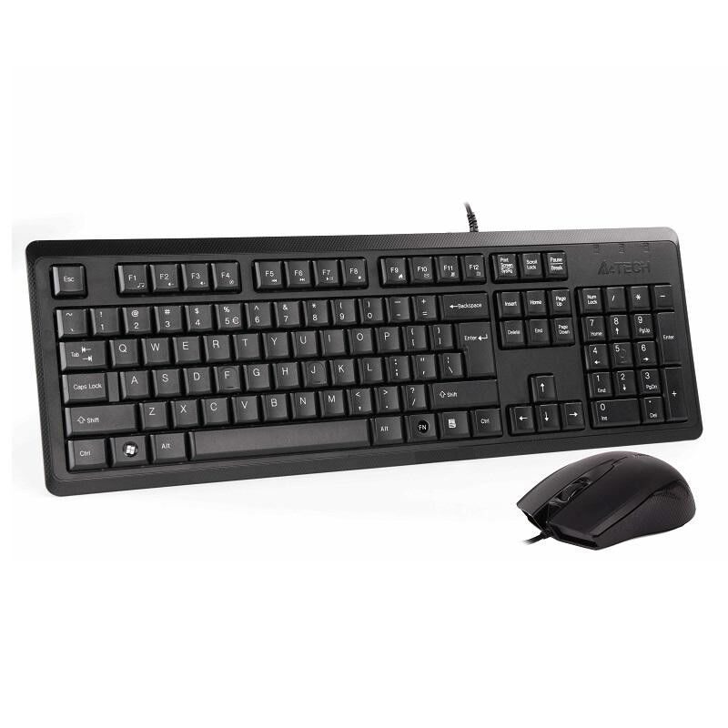 A4 Tech KR-9276 Q Kablolu USB Q MMedya Klavye + Optik Mouse Set
