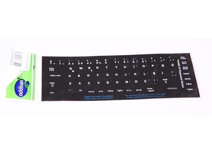 Addıson 300161 Türkçe Q Black Klavye Sticker