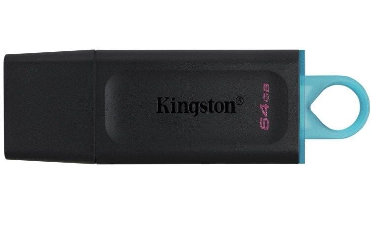 64 GB Kingston DTX/64GB USB 3.2 D.Trv.Exo (Black+Teal)  Flash Bellek