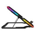 Addison Rampage AD-RC13 BELLATRIX Siyah 5 Fan 2 USB RGB Işıklı 15-17 Notebook So