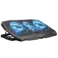 Addison Rampage AD-RC4 Mavi Ledli 2*125mm+2*70mm Işıklı Fan 15-17 Notebook Soğut