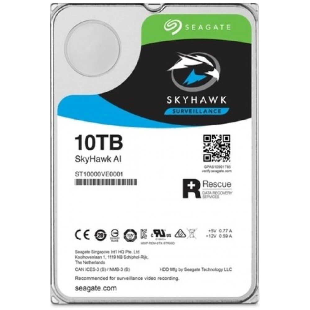 10 TB Seagate SKYHAWK 3,5'' 256MB 7200pm (ST10000VE001) 7/24 Güvenlik Diski