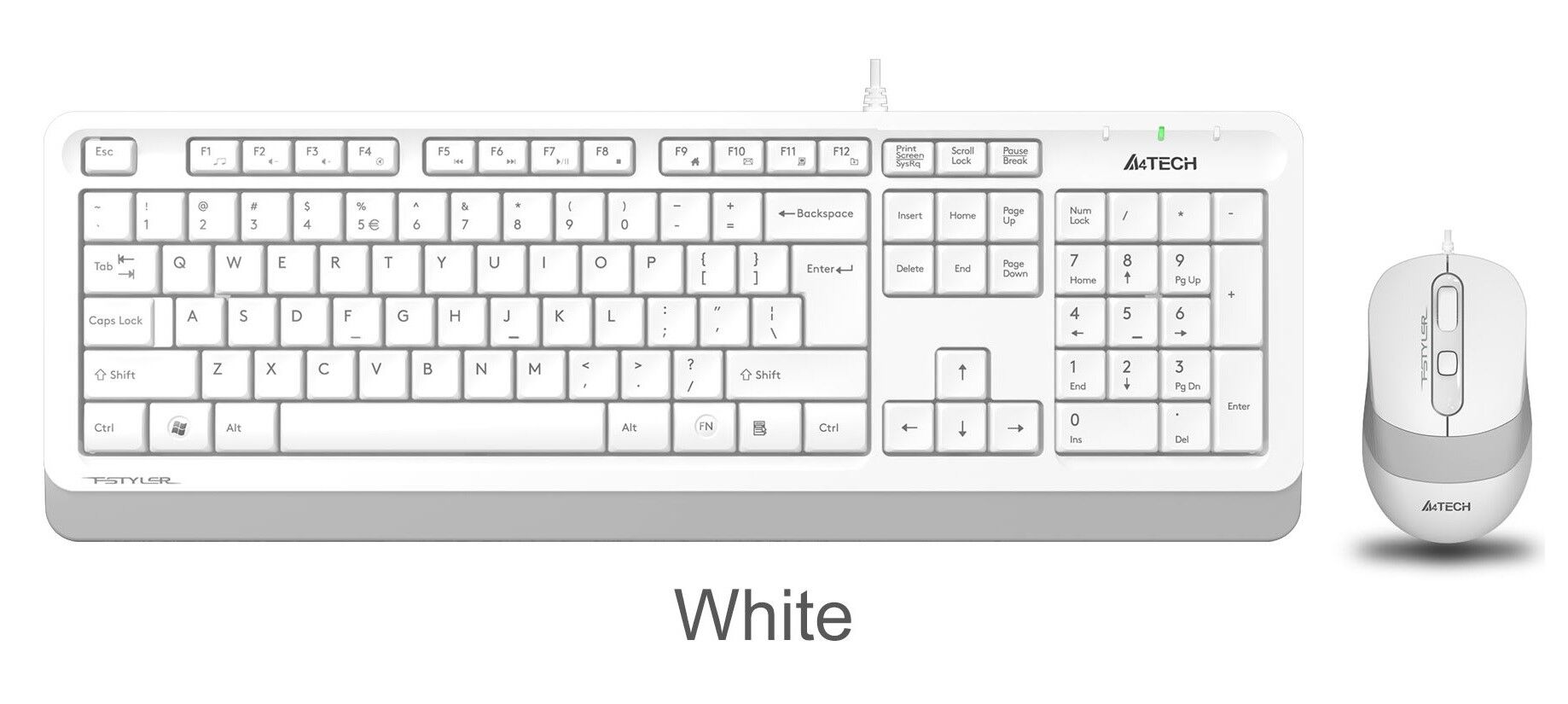 A4 Tech F1010 Q Usb Gri Fn-Mm Klv+Optik Mouse Set