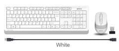 A4 Tech FG1010 2.4G Beyaz Q Fn-Mm Klv+Optik Mouse Set
