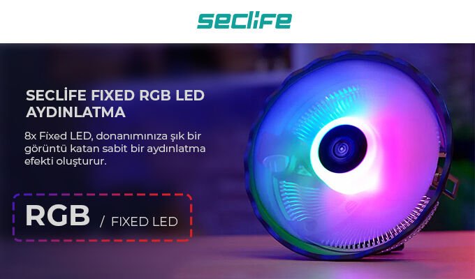 Seclife SLF-1208 1150-1151-1155P-AM3 Cpu Fan