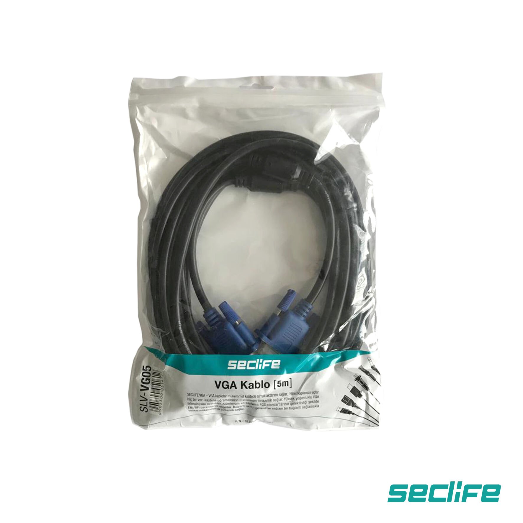Seclife SLV-VG05 5M Vga Kablo