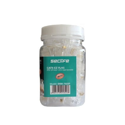 Seclife SNW-7025P Cat6 8P8C Çift Sıralı (100 Ad.) RJ45 Konnektör