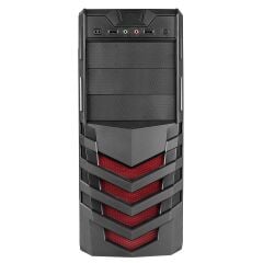Everest 720R Peak-250W Siyah/Kırmızı 2*Sata Mesh Metal Panel Kasa