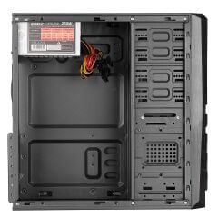 Everest 720R Peak-250W Siyah/Kırmızı 2*Sata Mesh Metal Panel Kasa