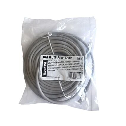 Seclife SNW-C6576G Cat6 15Mt Gri Patch Kablo