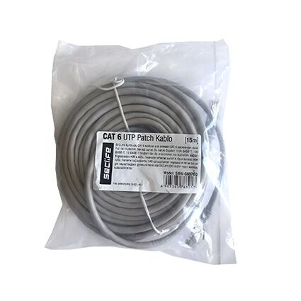 Seclife SNW-C6576G Cat6 15Mt Gri Patch Kablo
