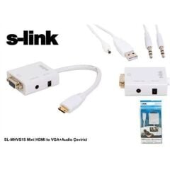 S-link SL-MHVS15 Mini HDMI to VGA+Audio Çevirici