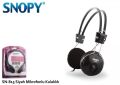 Snopy SN-815 Siyah Mikrofonlu Kulaklık 10'lu (Poşetli)