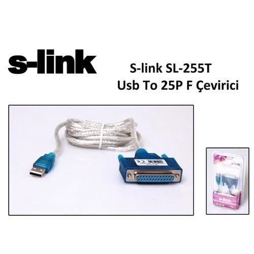 S-link SL-255T Usb To Paralel 25P F Çevirici
