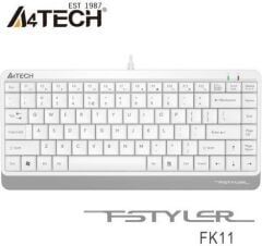 A4 Tech FK11 Usb Q Trk Mini Beyaz Multimedya Klavye