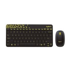Logitech MK240 Klavye Kablosuz Set Siyah/Sarı (920-008214)