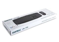 Everest UN-796 Siyah Usb Q Multimedia Klavye + Mouse Set
