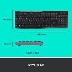 Logitech MK270 Kablosuz Klavye Mouse Set (920-004525)