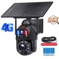 Avenir AV-S436 6MP 36X Zoom Alarm Işıklı Çift Kameralı Solar PTZ 4G Sim Kamera