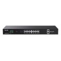 Tenda TEG1120P-16-250W 16 Port PoE 10/100/1000 2xUplink 2xSFP Switch Çelik Kasa