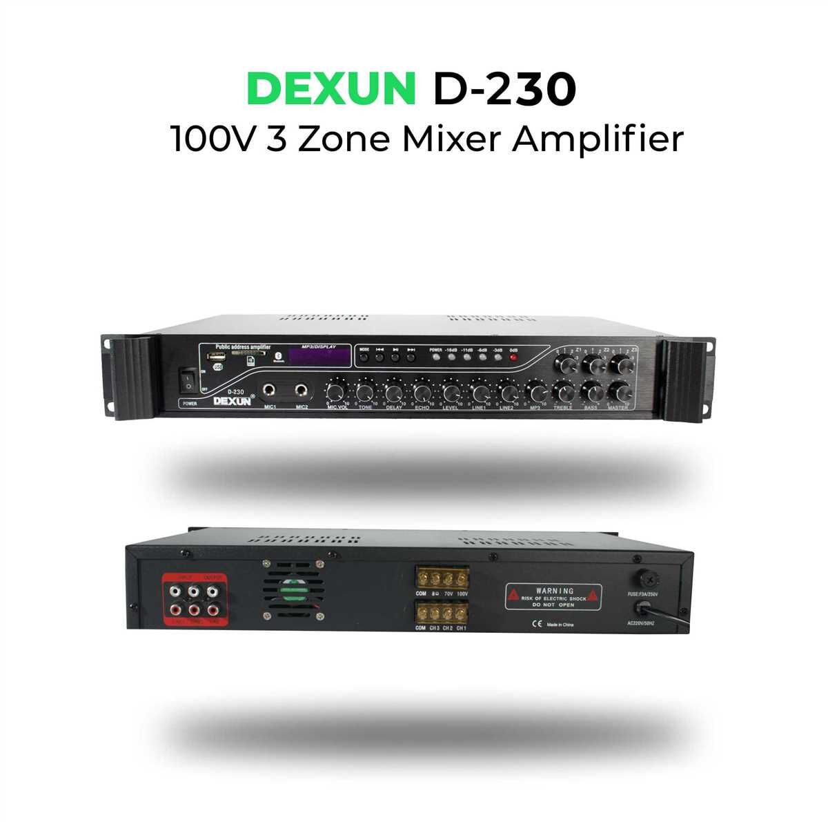 Dexun D-230 3 ZONE 300W Volum Amfi