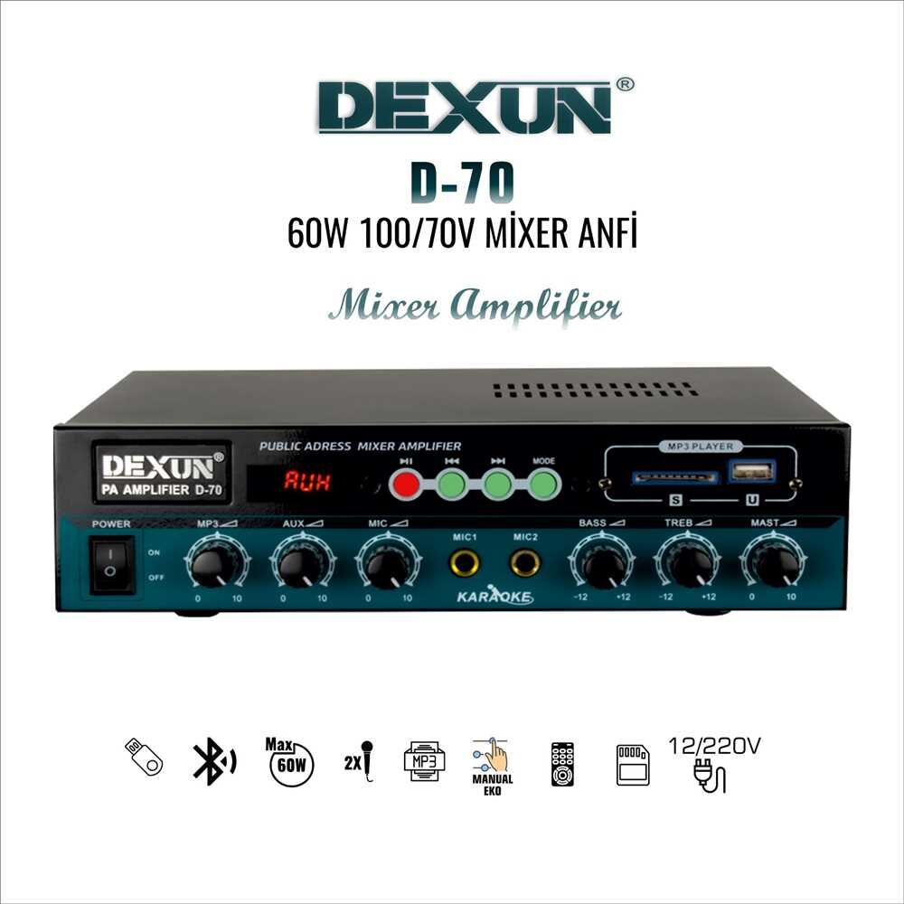 Dexun D-70 60W 100V Anfi  (USB'Lİ)