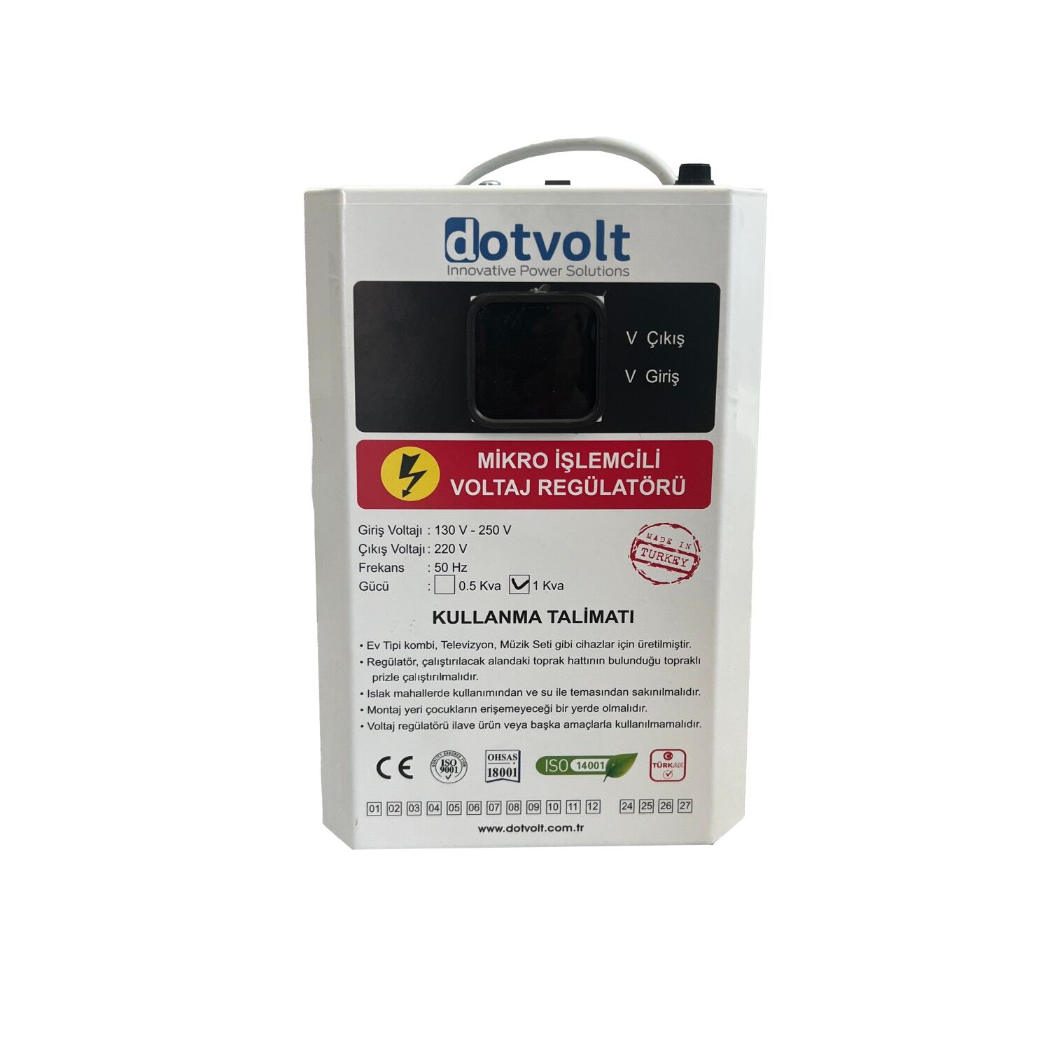 Dotvolt VOLT MN 2000 VA MonoFaze Kombi Voltaj Regülatörü