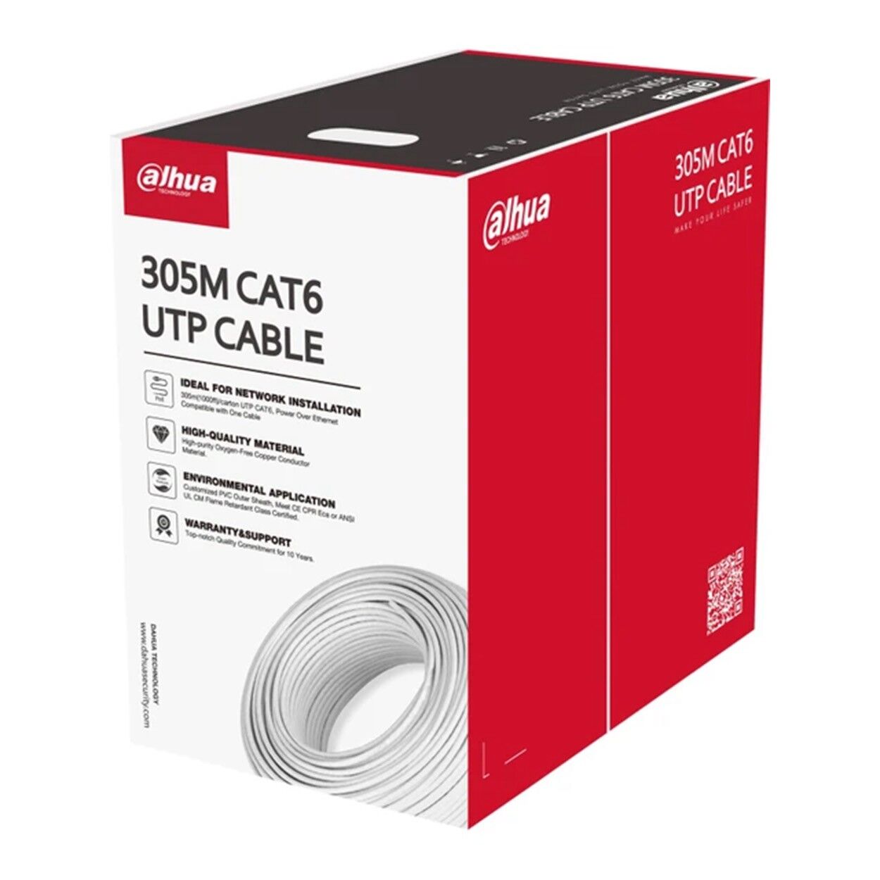 Dahua PFM923I-6UN-C OFC UTP CAT6 LSZH 305M Kablo Beyaz