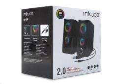 Mikado MD-336 2.0 6 Watt RGB Ledli Siyah Multimedia USB Speaker