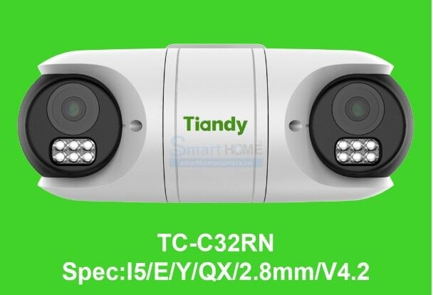 Tiandy TC-C32RN I5/E/Y/QX/2.8mm/V4.2  2Mp Çift Kamera Bullet Ip  Kamera - Sesli