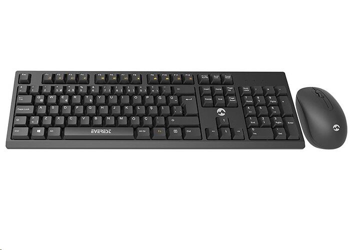 Everest KM-2510 Siyah Kablosuz Q Multimedia Klavye + Mouse Set