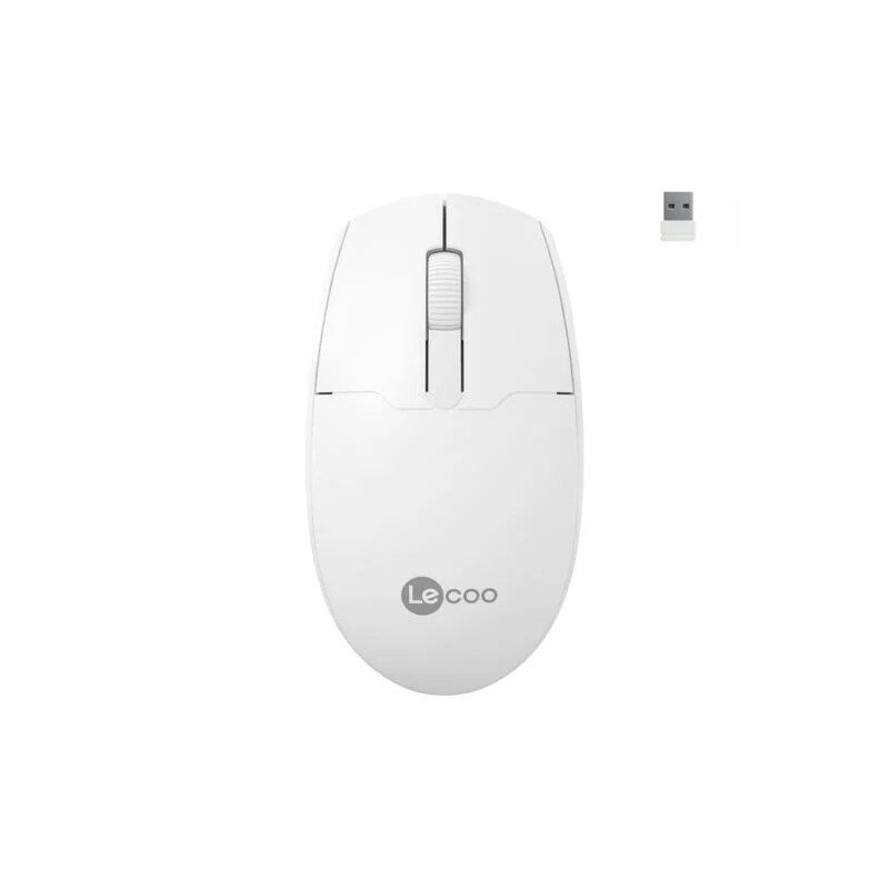 Lenovo Lecoo WS204 Kablosuz 1200DPI 3 Tuşlu Optik Mouse Beyaz
