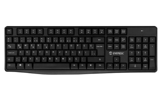 Everest KM-7500 Siyah Kablosuz Q Multimedia Klavye + Mouse Set