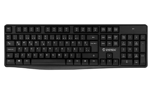Everest KM-7500 Siyah Kablosuz Q Multimedia Klavye + Mouse Set