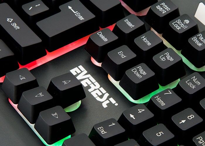Everest KMX-99 Siyah Usb Gökkuşağı Zemin Aydın Q Oyuncu Klavye + Mouse Set