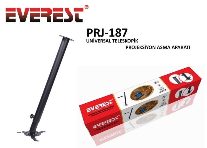 Everest PRJ-187 63-102cm Siyah 360-45derece 13kg  Projeksiyon Askı Aparatı