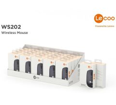 Lenovo Lecoo WS202 Nano Alıcılı Kablosuz 1600dpi Siyah 4 Tuş Mouse