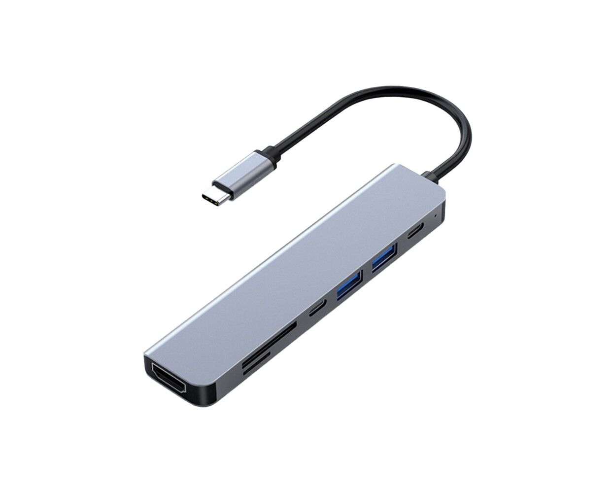 Frisby FA-7684C USB Type-C - HDMI + SD/TF + USB 3.0 Adaptör + PD Şarj