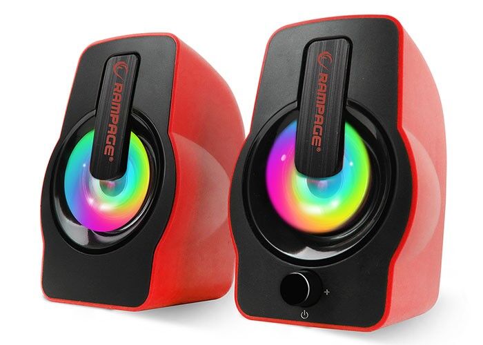 Everest Rampage RMS-G7 FALSETTO 2.0 Ledli Kırmızı MM Gaming USB Hoparlör