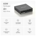 TP-Link Mercusys MS105GP 5 PORT 10/100/1000 4 Port 65W PoE Yönetilemez Switch
