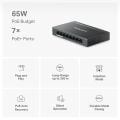 TP-Link Mercusys MS108GP 8 Port 10/100/1000 7 PORT 65W PoE Yönetilemez Switch