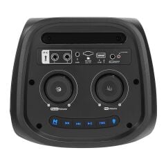 Mikado MD-11BT Siyah 20*2 40W RGB Işıklı Kablosuz Mikrafonlu Taşınabilir Speaker