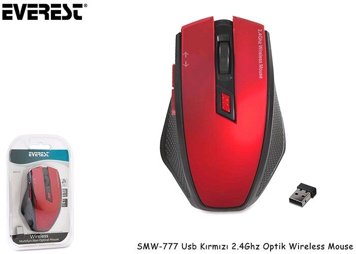Everest SMW-777 Kırmızı 2.4Ghz Kablosuz Mouse