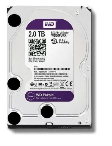 2 TB WD Purple 3.5'' 7200Rpm 64MB (WD20PURX) Refurbish 7x24 Güvenlik Disk