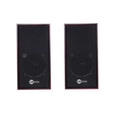 Lecoo DS105 Kablolu USB+3.5mm Jack Girişli 6W Stereo Masaüstü Ahşap Hoparlör