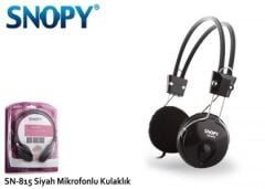 Snopy SN-815 Siyah Mikrofonlu Kulaklık 10'lu (Poşetli)