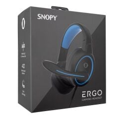 Snopy SN-GX1 ERGO Siyah/Mavi Gaming Mikrofonlu Kulaklık