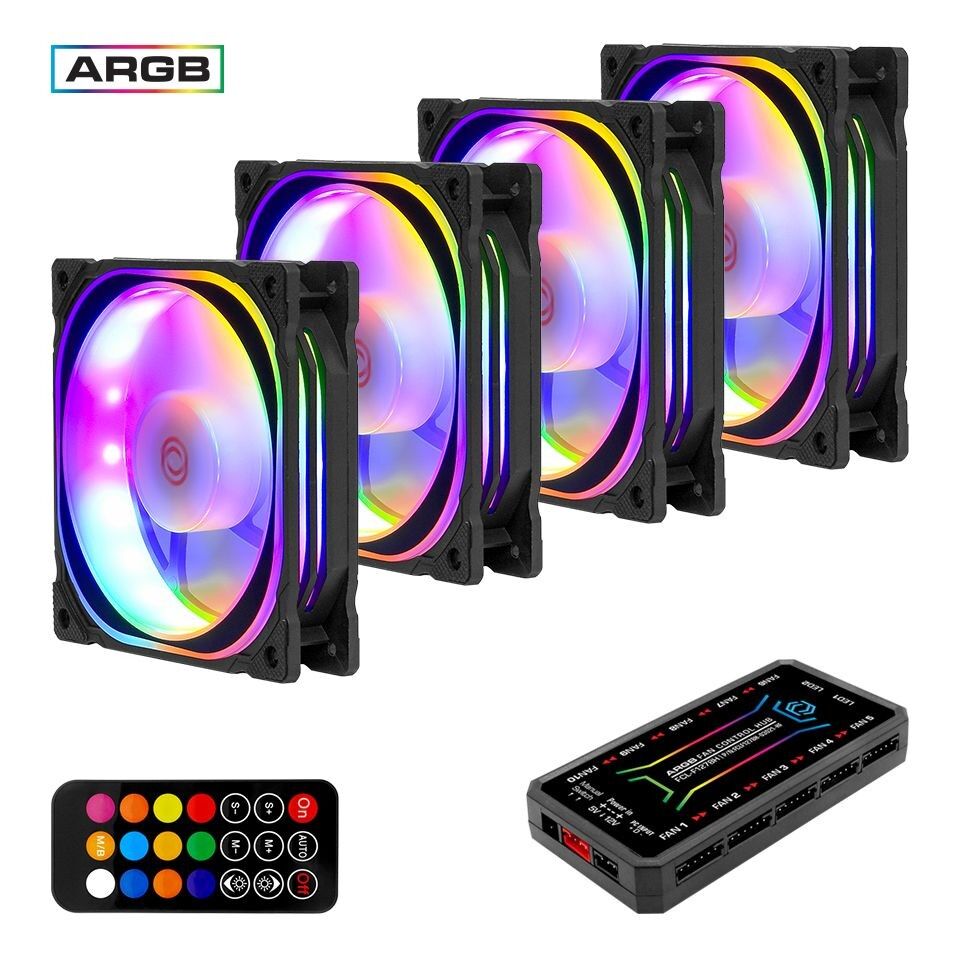 Frisby FCL-F1274C Anakart Kontrollü 120mm ARGB Kasa Fanı (4x120mm Fan Kiti)