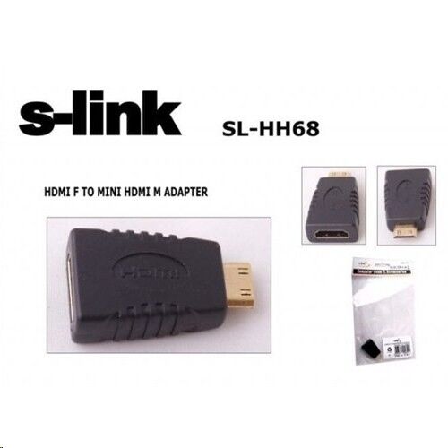 S-link SL-HH68 mHDMI-HDMI Görüntü Adaptörü Siyah